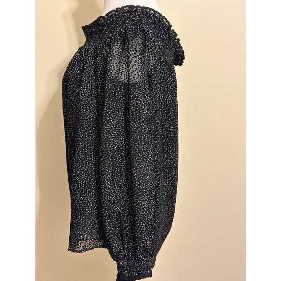 White House Black Market Blouse Top Off The Shoulders Summer Blouse Size M - Picture 2 of 12